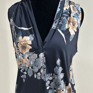 Beacon Floral V-Neck Sleeveless Blouse